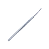 Spaide Pediatric Scleral Depressor, Serrated And Flat Handle With Polished Finish, Curved Tip, Serrated Surface, Tip Of Foot Used For Depressing Sclera, And Overall Length Of 5" (127mm) 